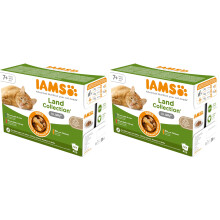 IAMS Senior Wet Cat Food Meat Variety Mix in Jelly 12 x 85g - No Added Sugar (Pack of 2)