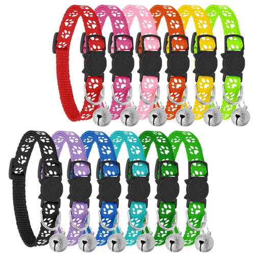 Reflective Cat Collars with Bells, Safe Quick Release Cat Collar, Adjustable to