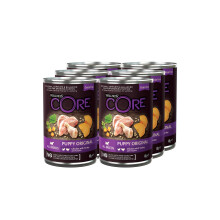 Wellness CORE 95% 6 x 400g, Chicken & Turkey – Wet Dog Food, Chunky Paté for Puppies, Grain-Free, Natural, Hypoallergenic, Protein-Rich, High Meat