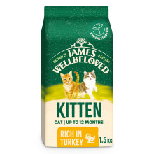 James Wellbeloved Hypoallergenic Dry Cat Food for Kitten Turkey 1.5 kg