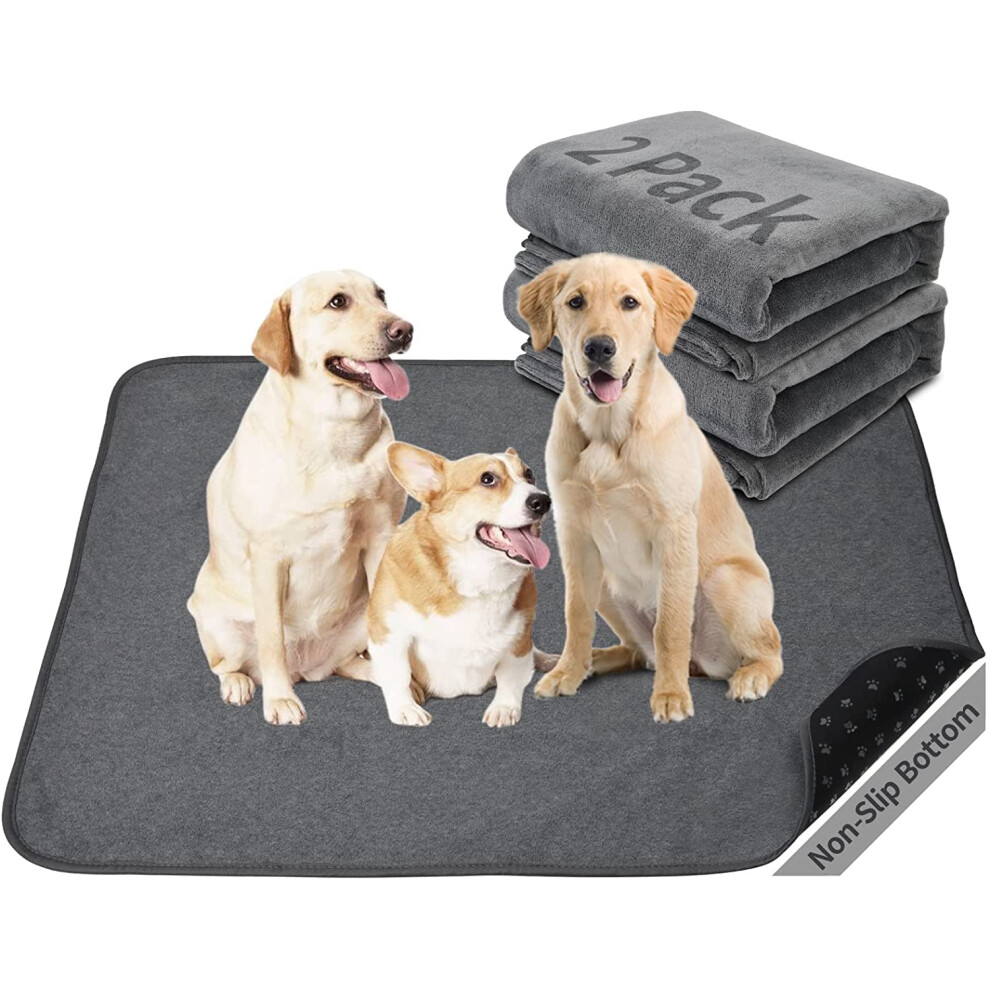 Photos - Cat Litter 2 pack Dog Pee Pad Washable-Extra Large Instant Absorb Training Pads Non-Slip Pet Playpen Mat Waterproof Reusable Floor Mat