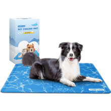 Nobleza Dog Cooling Mat, M 65x50cm Durable Leakproof Pet Cool Mat, Non-Toxic Gel Self Cooling Pads, Scratch-Resistant Cooling Bed Mattress for Medium