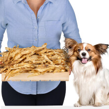 Rabbit Ears without Fur for Dogs 1kg (approx. 95-105 pcs) | Natural Chews | Hypoallergenic Grain Free Treats | Air Dried Raw Snack | Suitable for All