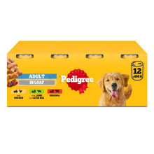 Pedigree Adult Dog Wet Food Can, Mixed Selection in Loaf, 12x400g