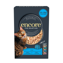 Encore Natural Wet Cat Food, Multipack Tuna with Fish Selection in Jelly 5 x 50g
