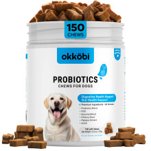 Probiotics for Dogs Chews 150PCs - US Formula with Dog Probiotics, Enzymes & Natural Ingredients - Digestive, Gut Health & Diarrhea Support