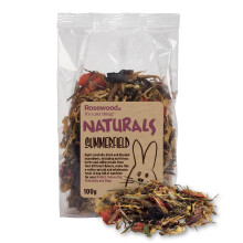 Rosewood Naturals Summerfield Salad, Small Animal Treat for Rabbits, Guinea Pigs, Chinchillas, Degus, Hamster and Gerbils, 100g