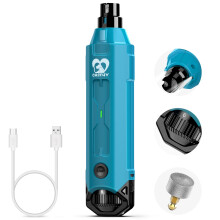 Casfuy 6-Speed Dog Nail Grinder - Newest Enhanced Pet Nail Grinder Super Quiet Rechargeable Electric Dog Nail Trimmer Painless Paws Grooming & Smooth