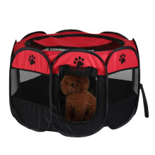 Youyijia Portable Pet Playpen Puppy Playpen Pet Dog Cat Playpen Cage Crate 74 x 74 x 43cm Soft Fabric Foldable Pet Indoor Outdoor for Rabbit Hamster