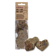 Rosewood Naturals Apple & Pansy Nibble Hearts, Small Animal Treats for Rabbits, Guinea Pigs, Chinchillas, Degus, Hamsters, Gerbils, Mice and