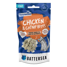 Rosewood x Battersea Chicken & Catnip Freeze Dried Cat Treats – High Protein Healthy Cat Snack with Added Vitamins, Real Meat and Catnip Inf