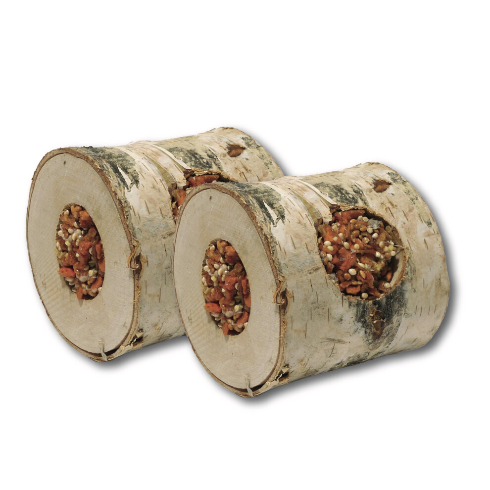 Rosewood Naturals Nibble Woodroll With Carrot, Small Animal Treat And Gnaw Toy For Rabbits, Guinea Pigs, Chinchillas, Degus, Hamsters, Gerbils, Mice