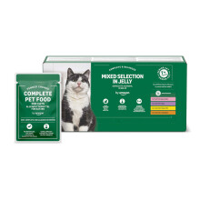by Amazon Complete Wet Food for Senior Cats, Mixed Selection in Jelly, 4.8 kg (4