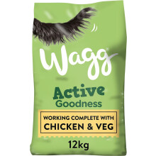 Wagg Active Goodness Complete Dry Adult Dog Food Chicken & Veg 12kg - For All Ac