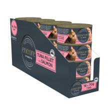 Encore Natural Wet Cat Food Tuna Fillet with Salmon in Broth 16 x 70g Tins