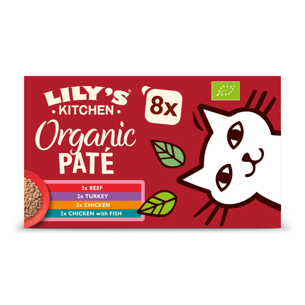 Lily's Kitchen Lily’s Kitchen Organic Smooth Paté, Complete Nutrition, Cat Wet Food Multipack (