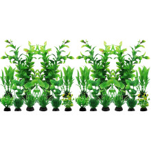 QUOZUO Fish Tank Accessories Aquarium Decorations Green Plants, 10pcs Green Fish Tank Decorations Plastic Plants, Fish Tank Decor, Aquarium Decor Pla