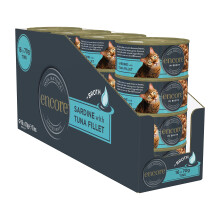 Encore 100 Percent Natural Wet Cat Food, Sardines with Tuna in Broth, 70g Tin (P