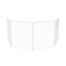 fxw Homeplus Unleashed Indoor Dog Playpen - Stress-Free and Safe Play, Heavy Duty 80cm Height 4 Panels Dog Pen for Small and Medium Dogs, WhitePate