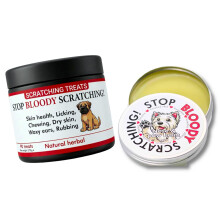 Stop Bloody Scratching - Allergy Relief Dog Treats & Balm for Itchy Skin, Paws, Eyes & Ears - Stops Scratching, Licking & Chewing - Quick Relief in 3