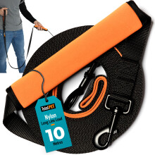 Total Pet 10m Training Lead for Dogs & Puppy - Long Line Leash With Control Handle For Recall/Obedience Training