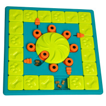 Outward Hound by Nina Ottosson Multipuzzle Level 4 Expert Dog Treat Puzzle for Enrichment, Blue