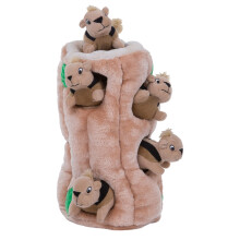 Outward Hound Squirrel Dog Toy - Plush Hide & Seek - For Birthday Fun, Mental Stimulation, Boredom & Enrichment - Interactive, Age, Breeds - Squeaky
