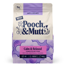 Pooch & Mutt - Calm & Relaxed Minis (Small Sized Kibble), Complete Dry Dog Food Grain Free, for Calming Hyperactive or Anxious Dogs, Turkey