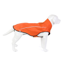 Mile High Life | Dog Raincoat | Adjustable Water Proof Pet Clothes | Lightweight Rain Jacket with Reflective Strip | Easy Step in Closure (XXS,Orange