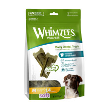 WHIMZEES Softer Dog Dental Stix M, 14 Pieces – Size M, Dog Dental Sticks for Med