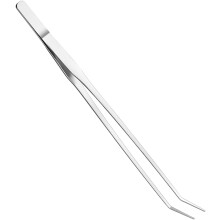YIKUBO Long Tweezers Curved 27cm Stainless Steel Aquatic Plant Tweezers for Aquariums, Aquatic Plants, and Reptiles Aquascaping Tools Silver