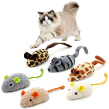 6 Pack Catnip Cat Toys for Indoor Cats, Interactive Mouse-Shaped Plush Kitten To
