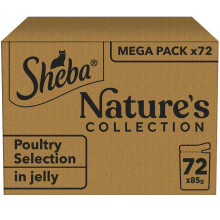 SHEBA Natures Collection Cat Pouches Poultry Collection in Jelly 72x85g pack