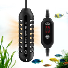 QZQ Fish Tank Heater Submersible Aquarium Heater Features LED External Thermostat 50W/75W/100W/150W/200W Power Options Suitable for Freshwater Aquari