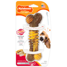 Nylabone Extreme Tough Dog Chew Toy Bone, Durable, Cleans Teeth, Beef & Cheese, Medium, for Dogs Up to 16 kg