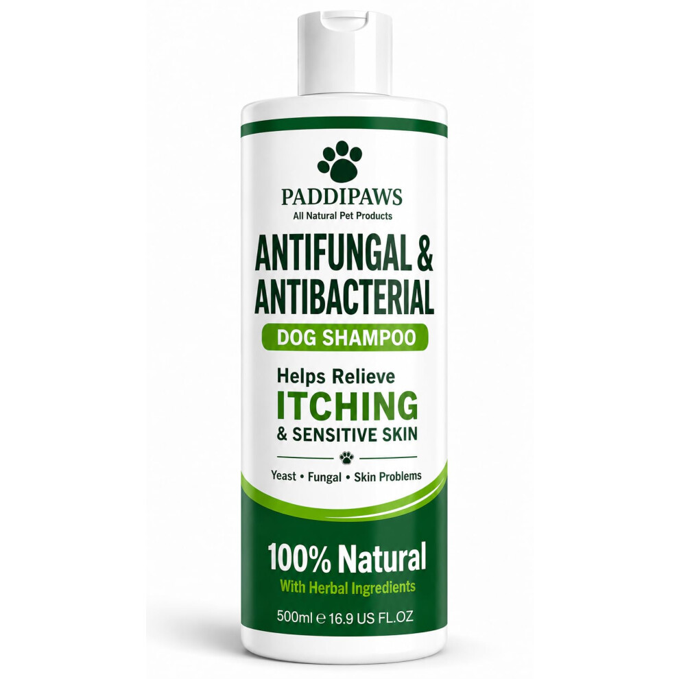 Itchy Dog Shampoo â Antifungal & Antibacterial Dog Shampoo for Sensitive Skin, Helps Relieve Itching, Yeast & Skin Irritation, Natural Dog Shampoo (
