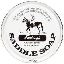 Fiebing's White Saddle Soap for Leather (3.5 oz Tin) - Leather Cleaner & Conditioner to Soften & Protect Leathercraft, Car Seat, Couch, Shoe & Saddle