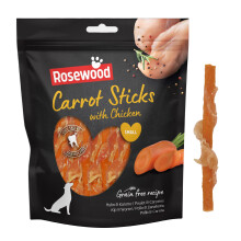 Rosewood Small Chicken and Carrot Sticks for Dogs – Real Meat Treats, Grain-Free, High Protein, Supports Dental Hygiene, No Added Sugar, No