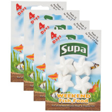 Supa Aquarium Weekend Fish Food, 4 Days, Pack of 4, Easy to Use, Slow Releasing