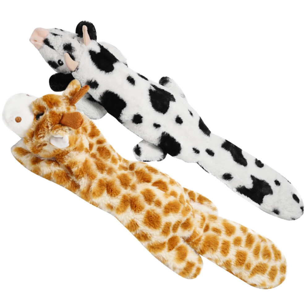 Nocciola 2Pcs Squeaky Dog Toys Indestructible, No Stuffing Dogs Toys, Toughs & Durables Interactive Dog Toys For Boredom, Dog Chew Toys For