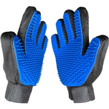Econova 2 pack 4-in-1 Pet Grooming Gloves – Gentle Deshedding Brush & Massage Mitt for Dogs, Cats, & Horses – Soft Liquid Silicone Hair Remover wi