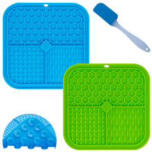 15 CM Lick Mats for Dogs With Anti Slip Strong Suctions and Spatula, Sturdy Food Grade Silicone Material. 15 cm Slow Feeding Dog Lick Mats - Lick Mat