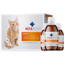 RECOACTIV Kidney Tonic for cats, 3 x 90 ml, dietary food supplement for recovery