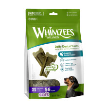 WHIMZEES Softer Dog Dental Stix XS, 56 Pieces – Size XS, Dog Dental Sticks for Extra Small Breeds, Natural and Grain Free, Rawhide-Free, Vegetarian,