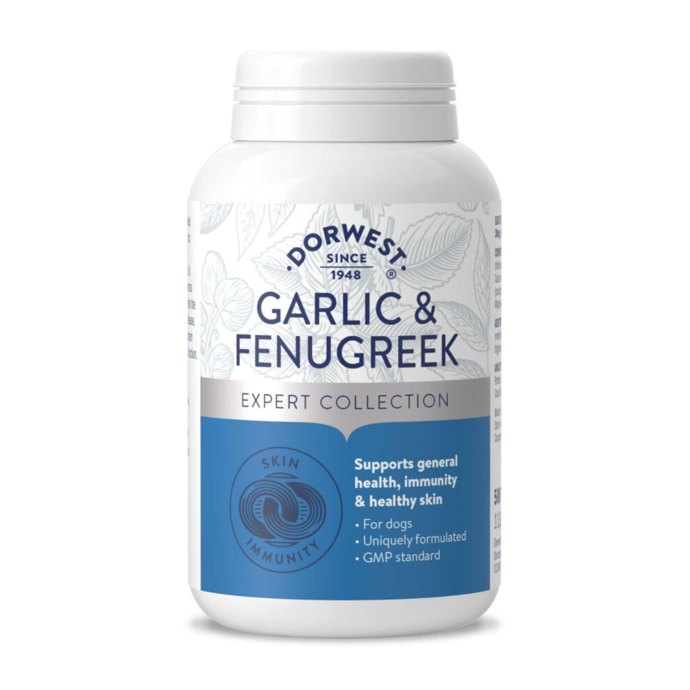 DORWEST HERBS Garlic and Fenugreek Tablets for Dogs 500 Tablets