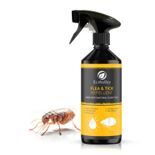 EcoValley Flea and Tick Repellent Spray for Humans - 500ml - Long-Lasting, Natural Protection for Clothing & Gear