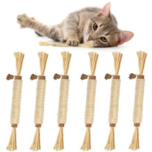 Nepfaivy Cat Toys Silvervine Sticks - 6 PCS Natural Cat Chew Toy for Indoor Cats