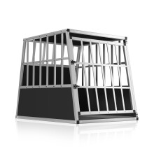 Large Aluminium Dog Crate for Car Boot, Pet Transport Travel Crate, Dog Bed, Cat Bed, Cat Carrier, Easy Clean, Strong & Safe, Durable Design for Secu