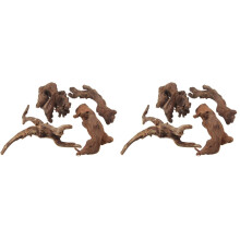 emours Natural Driftwood Branches Reptiles Aquarium Decoration Assorted Size,Small,4 Pieces (Pack of 2)