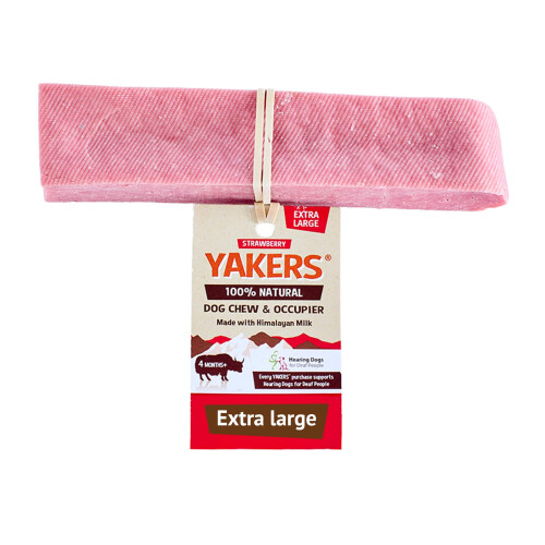 Yakers YAKERS Strawberry Dog Chew Extra Large